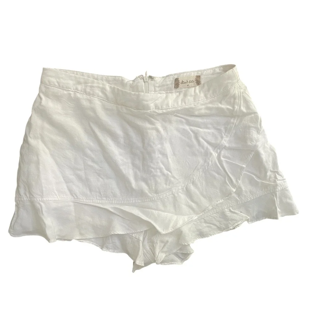 Altard State White Ruffle Skort Shorts‎ Skirt Women's Medium Cute